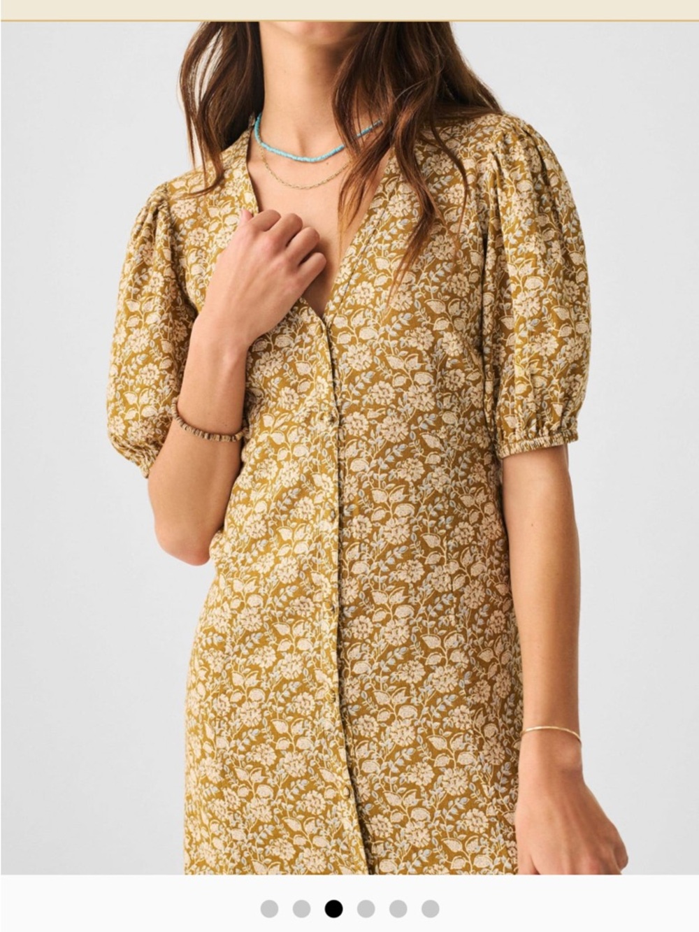 Faherty Havana Dress in Golden Theodora Floral - Picture 2 of 9
